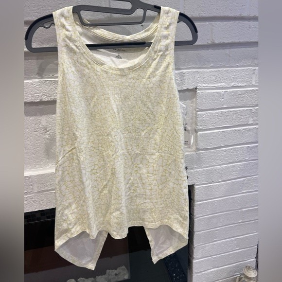 Halston Studio Tank Top Cross back Sleeveless yoga top tropical green sz XS NEW - Picture 3 of 9